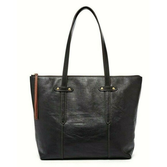 New Fossil Felicity Tote Leather Black - Picture 1 of 2